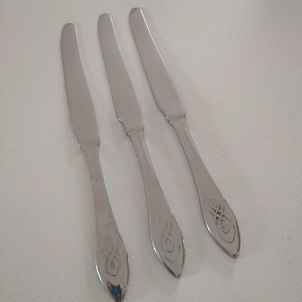 Ikea Natt 3 Dinner Knives Glossy